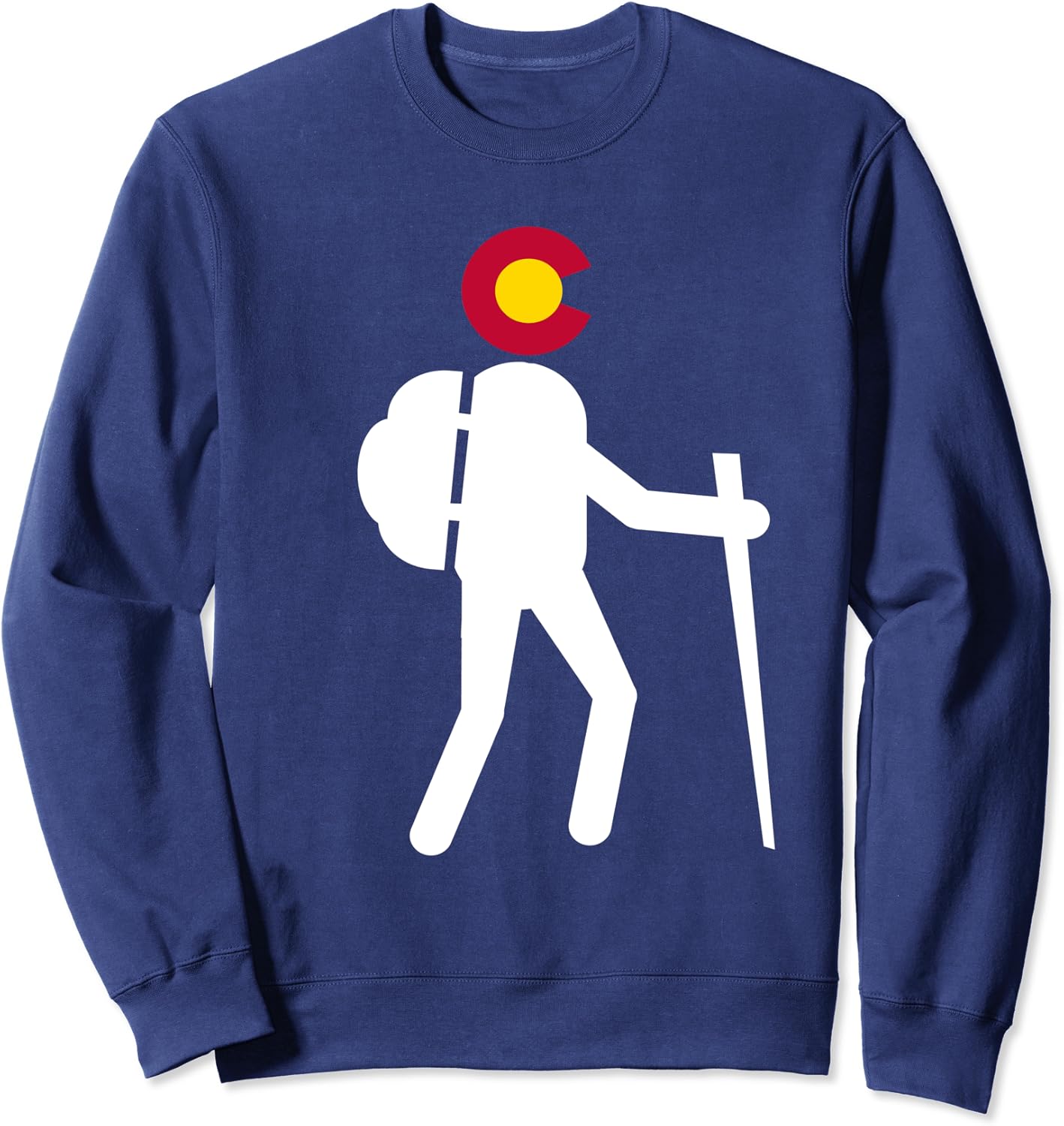 Hike Colorado Flag Hiker Hiking Mountains Sweatshirt